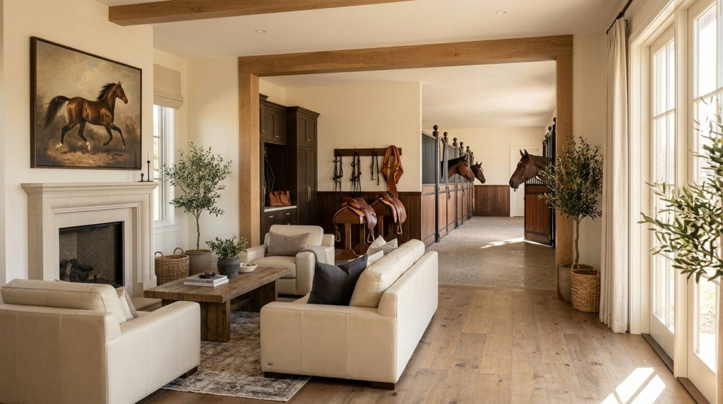 Styled home interior seamlessly transitioning to coordinated